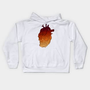 Neo Traditional Heart Skull Kids Hoodie